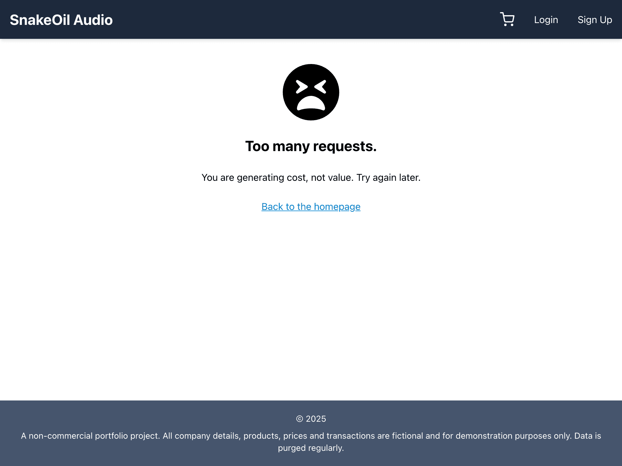 too many requests page